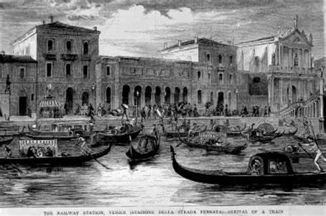 Stazione ferroviaria di Santa Lucia a Venezia nel 1866