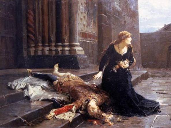 Quadro di Ludovico Pogliaghi «La morte di Giovanni Maria Visconti»