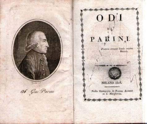 Copertina del libro delle Odi di Giuseppe Parini