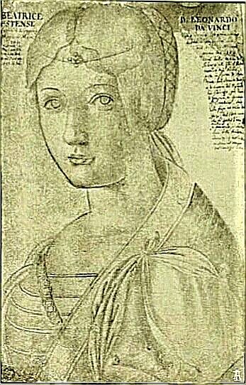 ritratto di Beatrice d'Este (fatto da Leonardo)