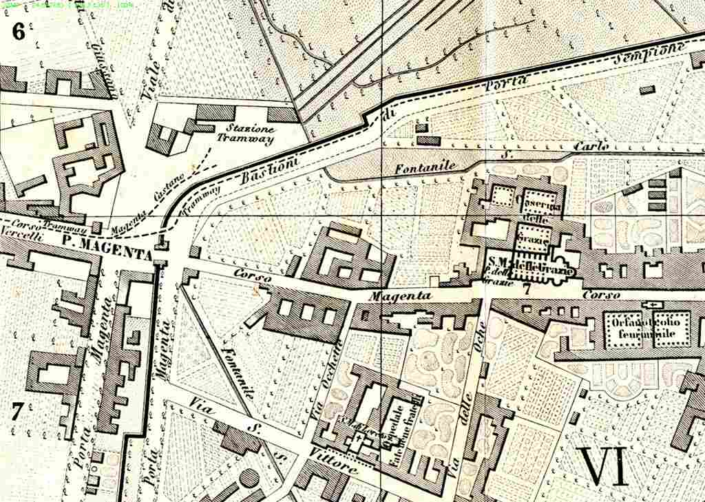 Mappa Porta Magenta 1883